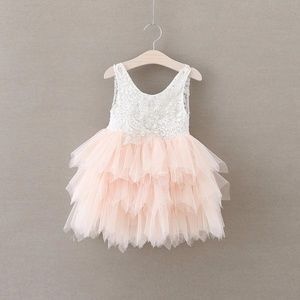 "The Alicia" Flower Girl Dress (Pink)